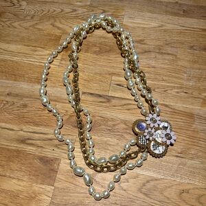 Coach Pearl & Chain necklace